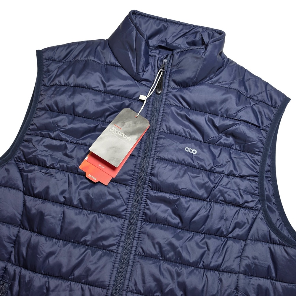 33000ft Mens Small Navy Puffer Vest Packable Water Resistant Windproof